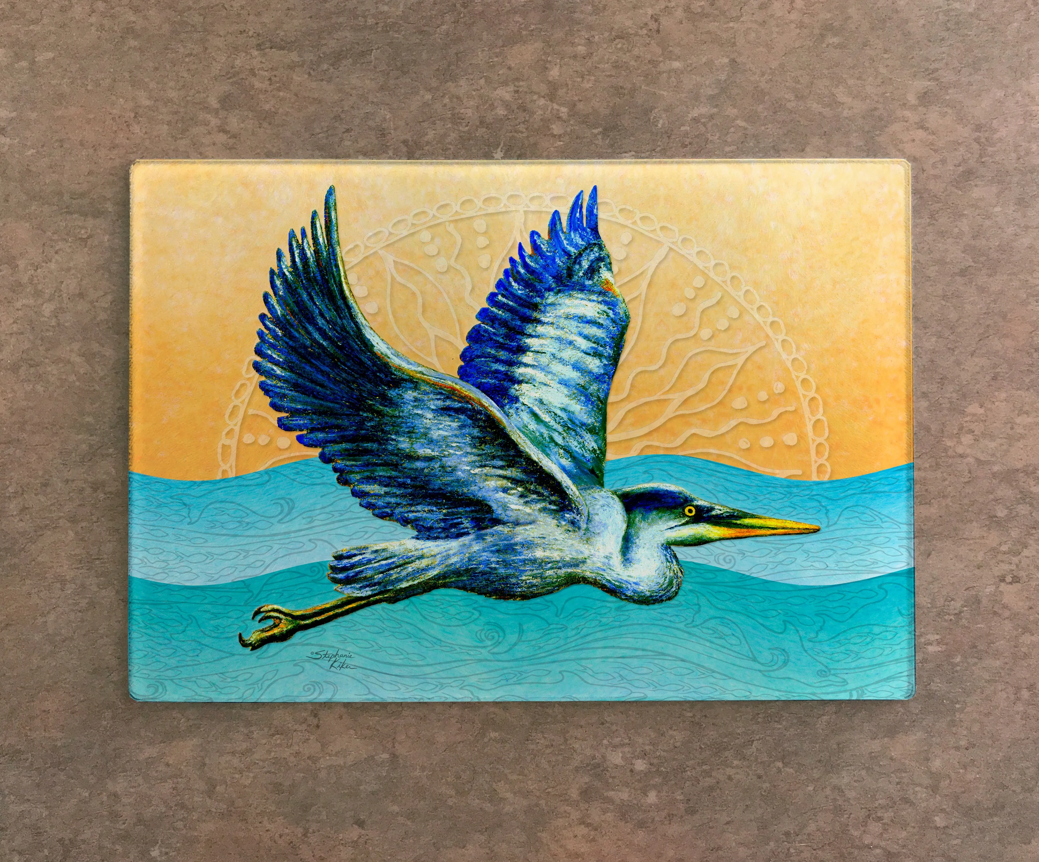 Heron in Flight Cutting Board