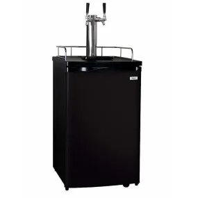 Kegco 20" Wide Dual Tap Black Home Brew Kegerator HBK199B-2