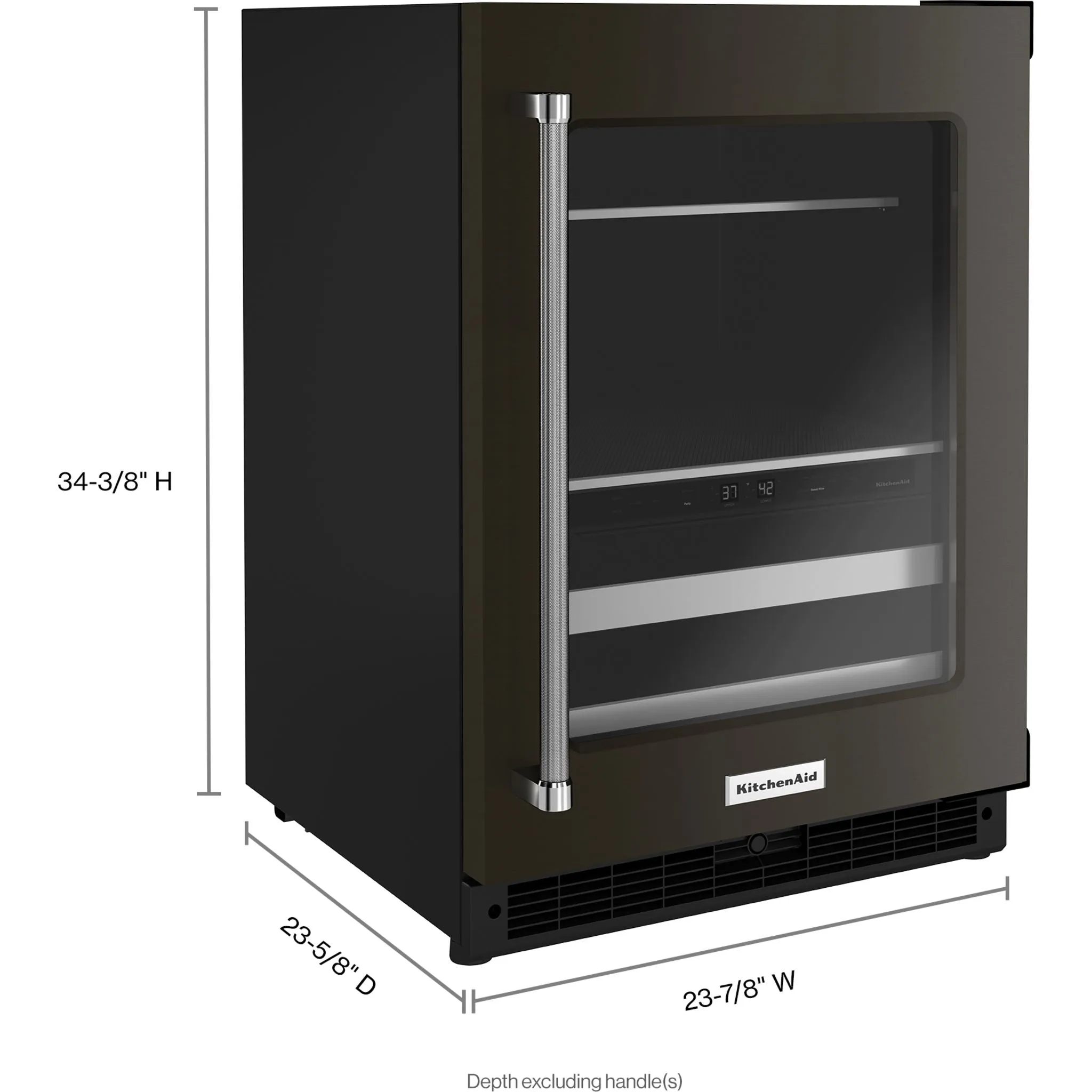 KitchenAid  24" Beverage Center with Glass Door and Metal-Front Racks (KUBR314KBS)