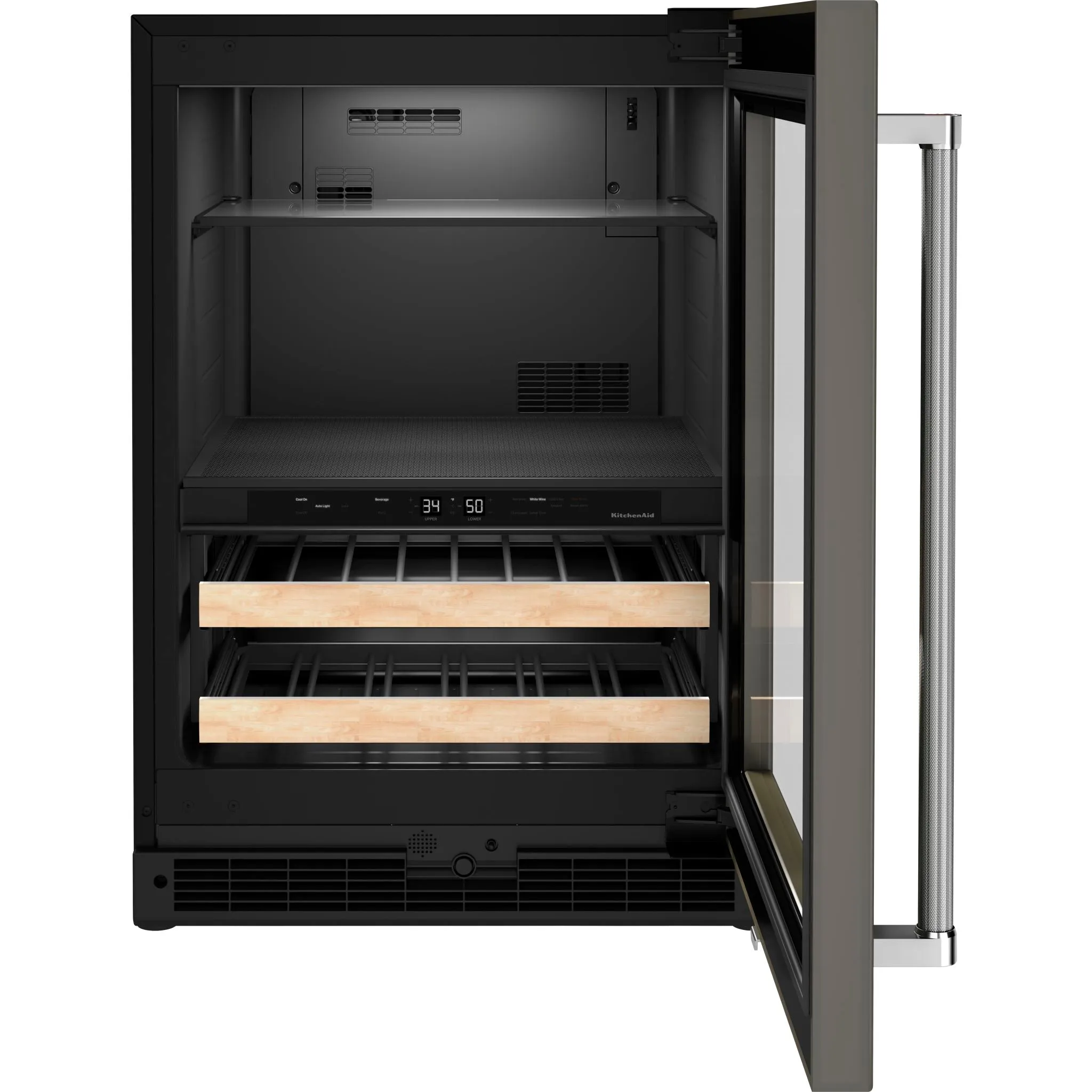 KitchenAid  24" Panel-Ready Beverage Center with Wood-Front Racks (KUBR214KPA)