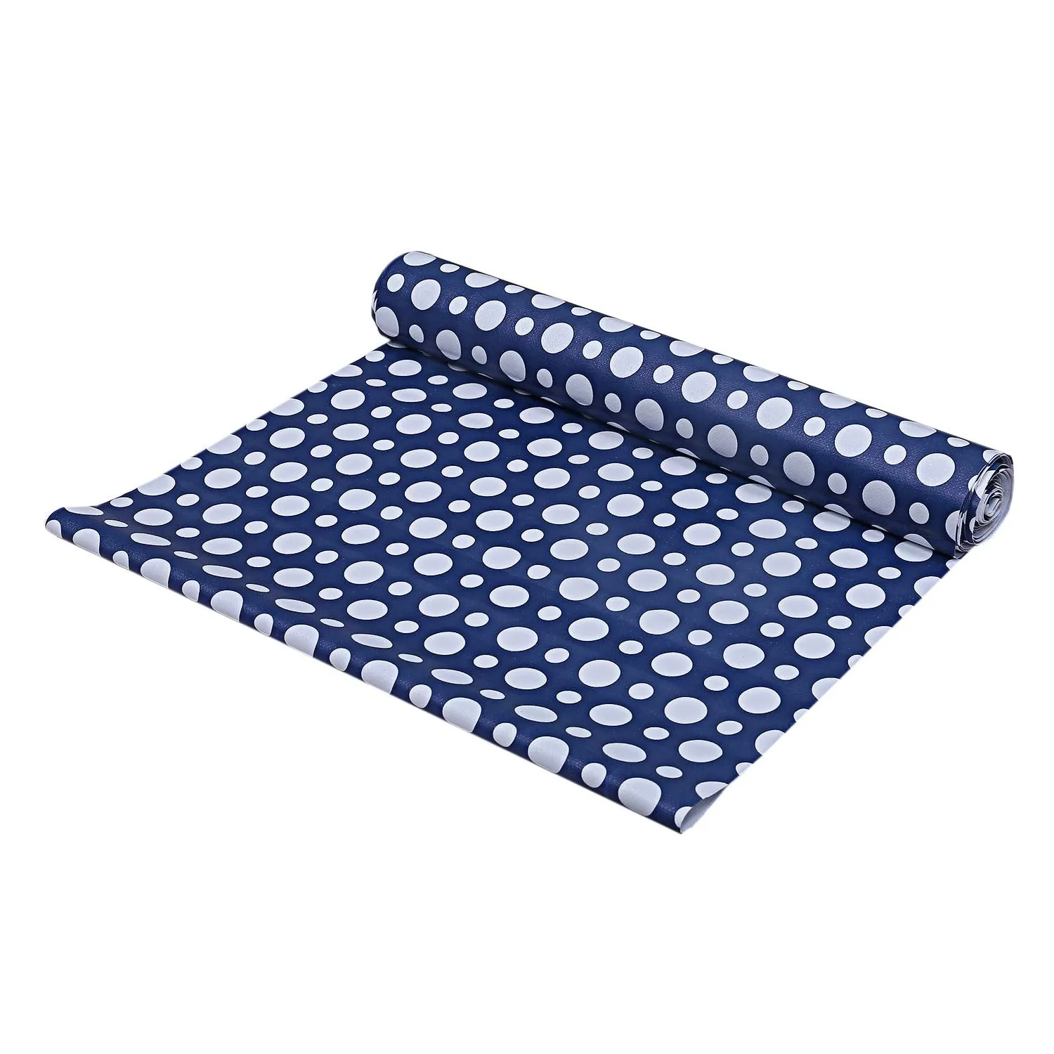 Kuber Industries Kitchen Drawer/Cabinet Shelf Mat|3D Circle Design With PVC Material|Adjustable Size 10 Mtr Roll (Blue)-CTKTC013556, Polyvinyl Chloride