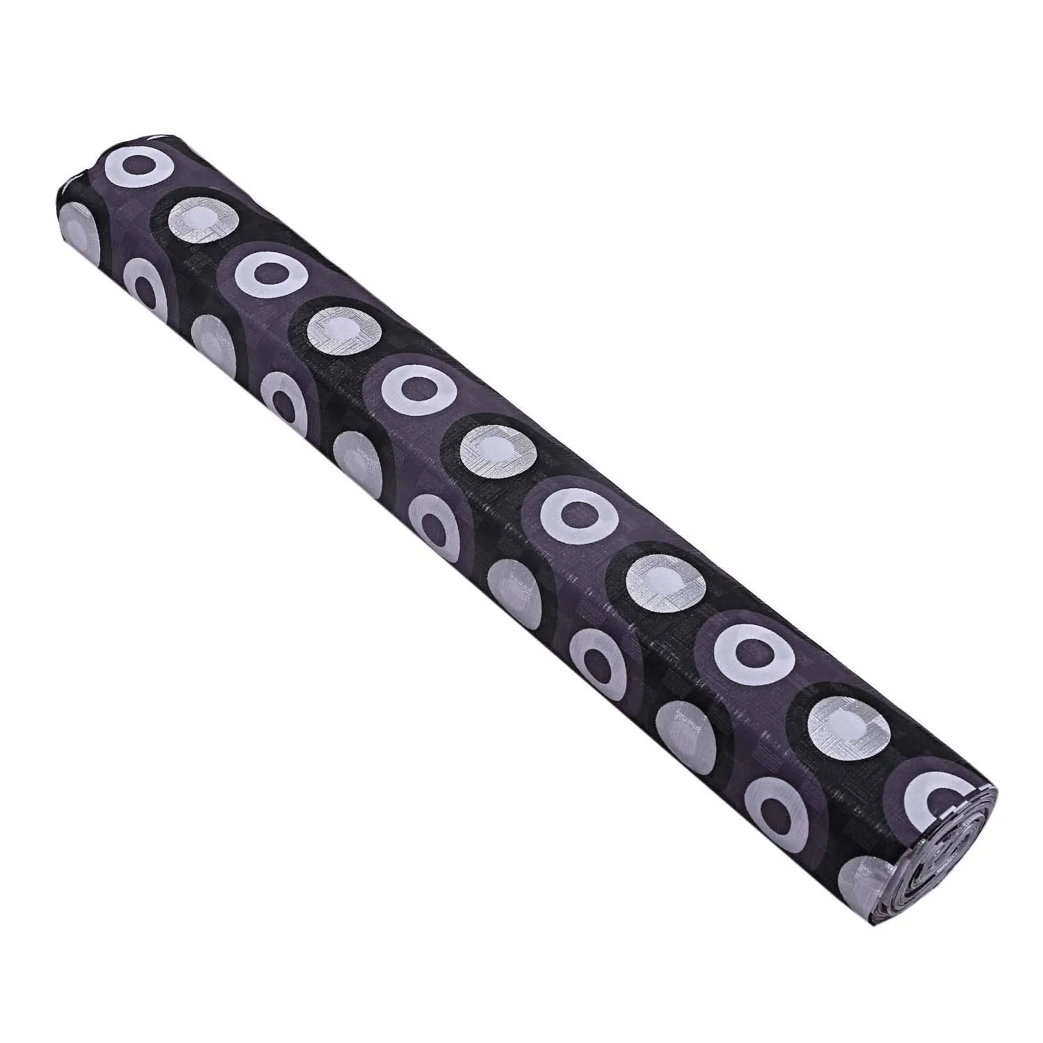 Kuber Industries Kitchen Drawer/Cabinet Shelf Mat|Polka Dots Design with PVC Material|Adjustable Size 10 Mtr Roll (Grey and White)-CTKTC14486, Polyvinyl Chloride