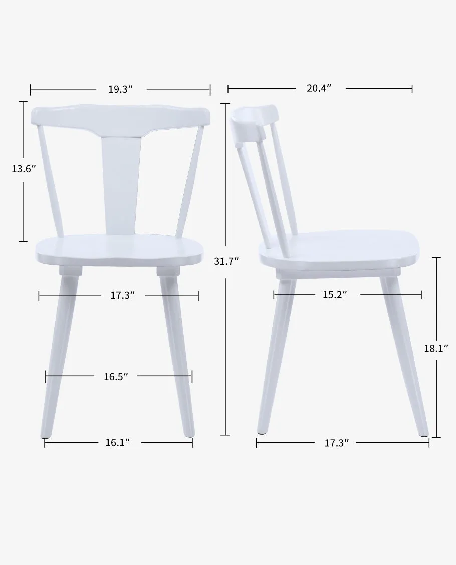 Lake George Barrel Splat Back Dining Chairs Set of 2