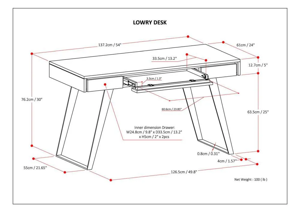 Lowry Desk in Acacia