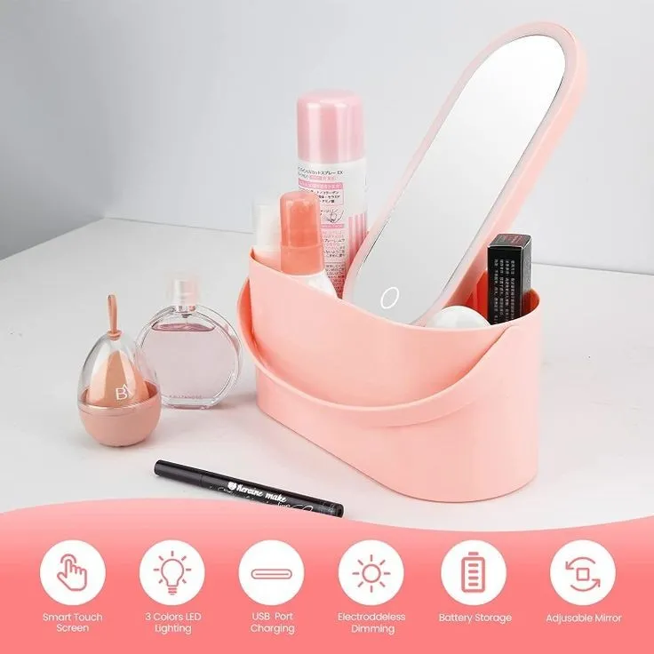 MAKEUP BOX WITH LED MIRROR