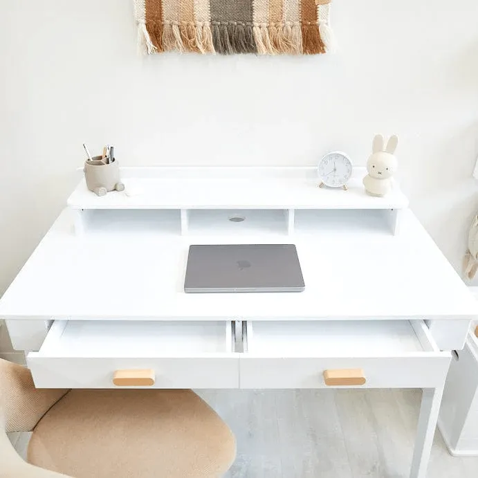 Mason Study Desk & Ivory Boucle Charli Chair Set