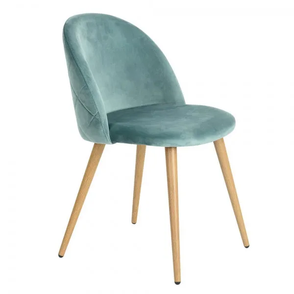 Modern and original velvet dining chair with graphic detail behind the back - ZOMBA