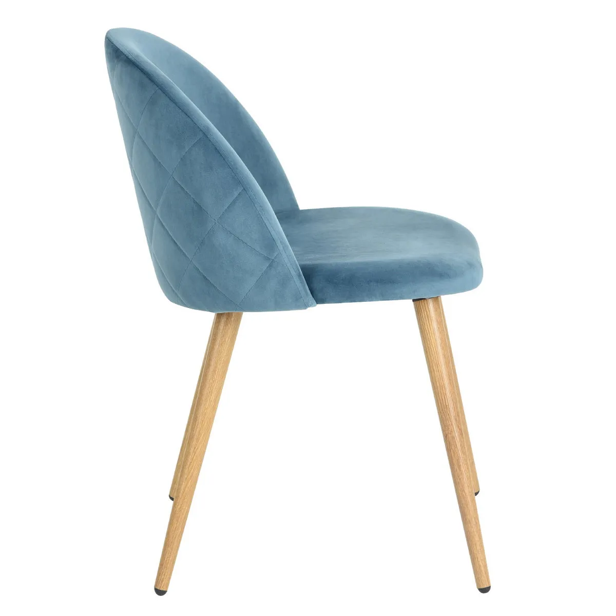 Modern and original velvet dining chair with graphic detail behind the back - ZOMBA