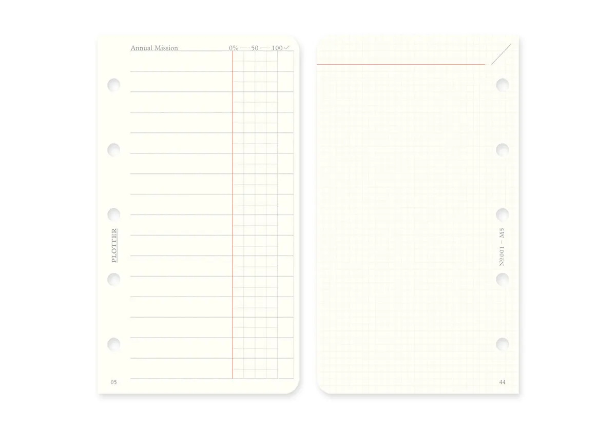 Monthly Schedule Refill 2025 PLT0001 (Mini 5 Size)