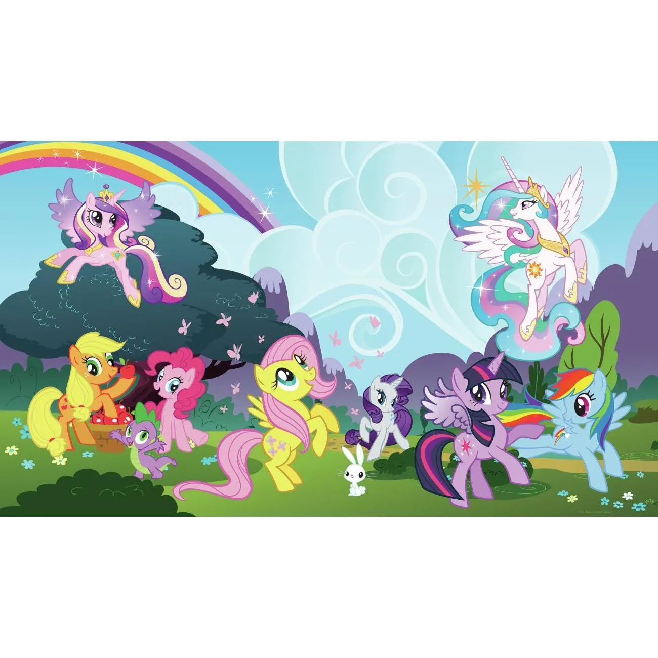 My Little Pony Ponyville XL Spray and Stick Wallpaper Mural