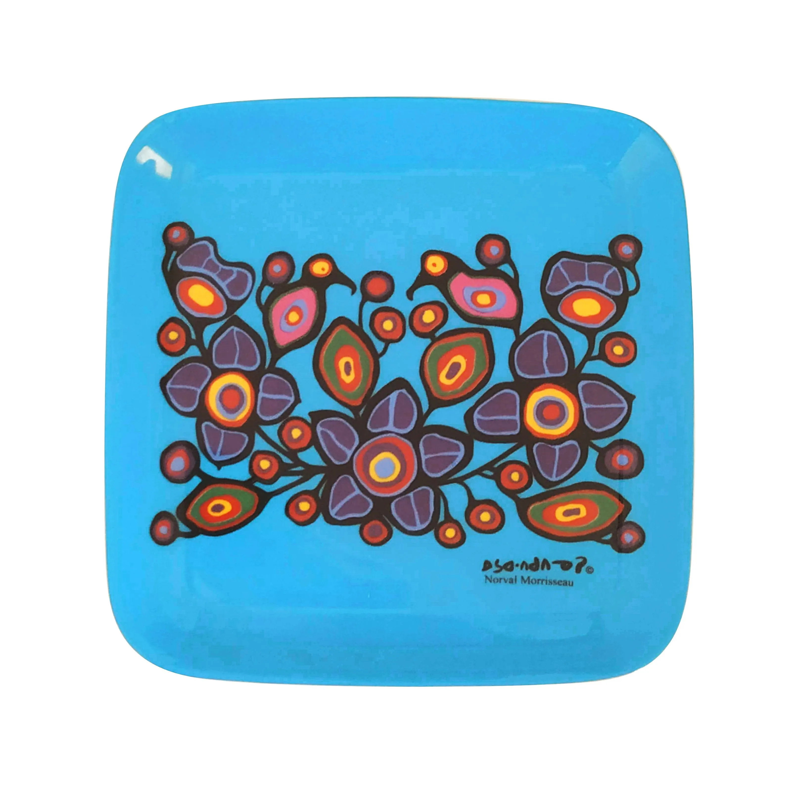 Norval Morrisseau Flowers & Birds Snack/Trinket Dish