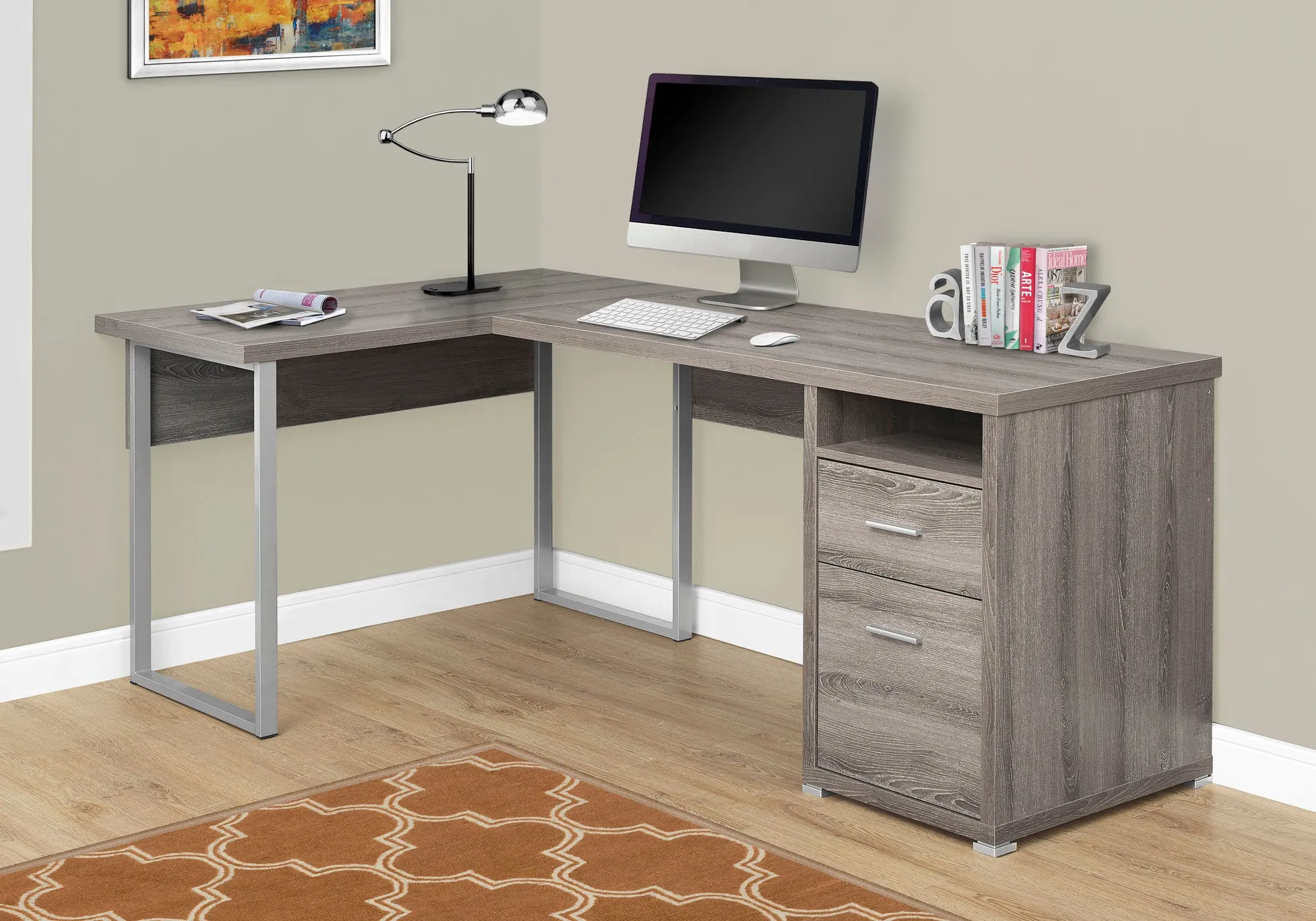 OFFICE SERIES - 80"L / DARK TAUPE LEFT OR RIGHT FACING