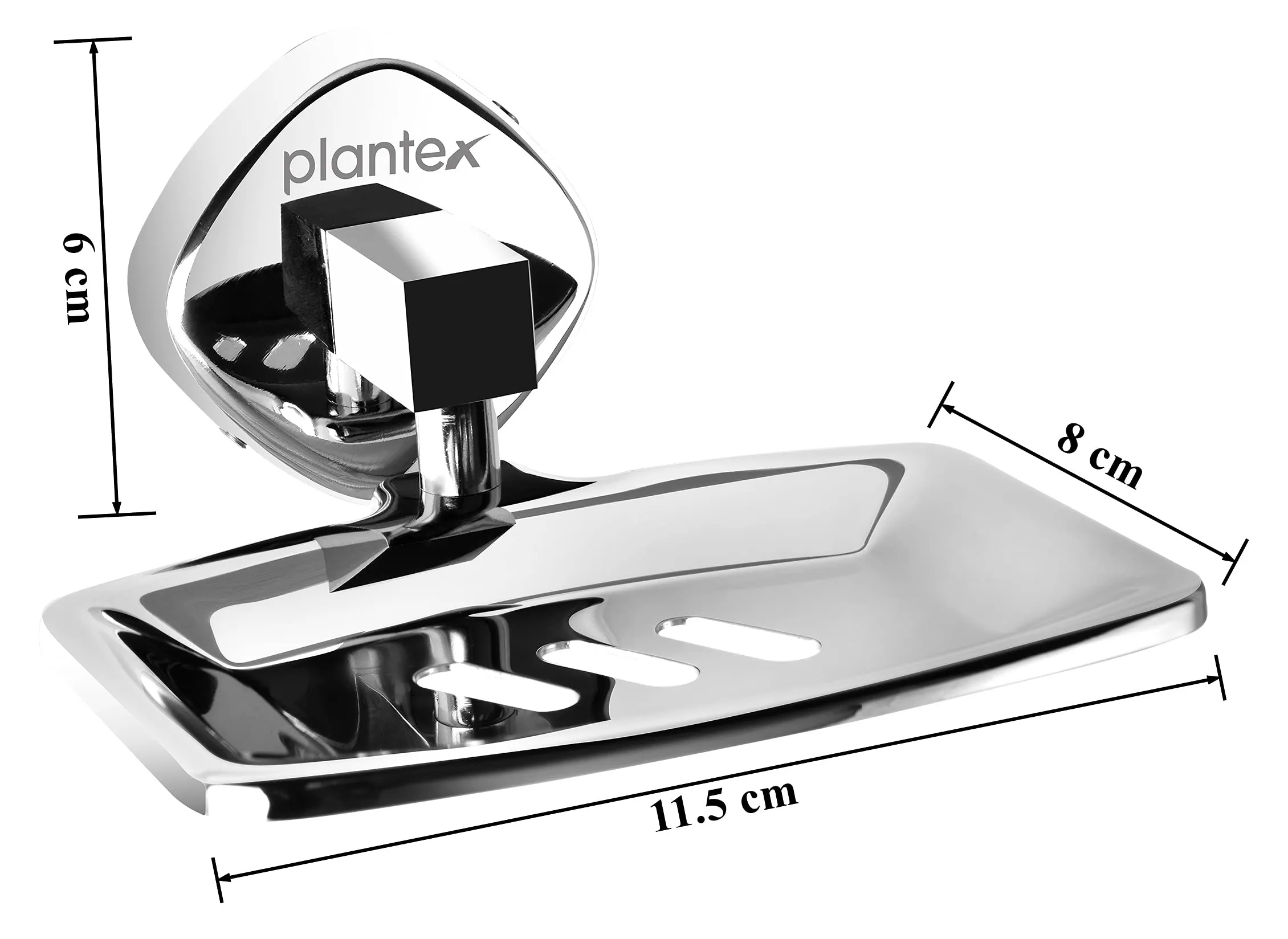 Plantex Maxx Stainless Steel Soap Holder for Bathroom/Soap Dish/Bathroom Soap Stand/Bathroom Accessories - (Square,Chrome)