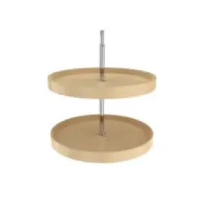 Rev-A-Shelf 24" Polymer Full Circle 2 Shelf Lazy Susan Almond Dependent Rotating 6012-24-15-52 As-Is