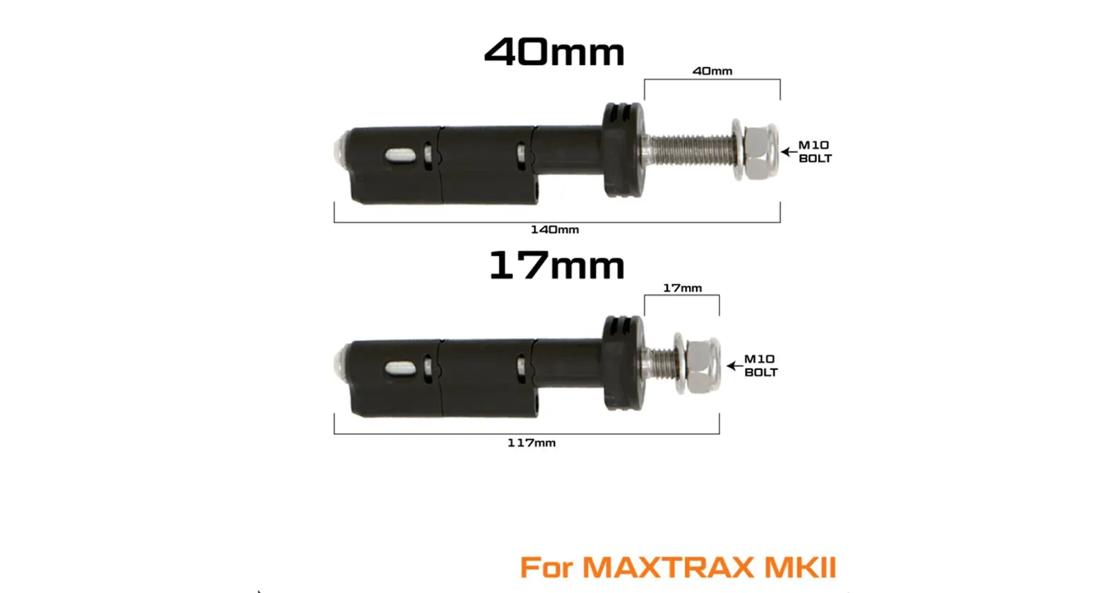 Rhino Rack Maxtrax Mounting Pin Set - MKII 40mm