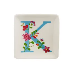 RJB Stone Folklore Alphabet Letter K Trinket Dish