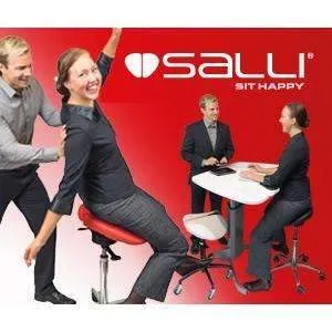 Salli Stainless Ergonomic Saddle Chair or Stool