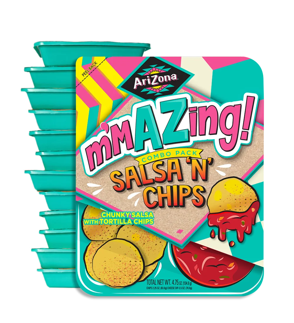 Salsa 'n' Chips 12 Pack of 4.75oz Trays