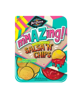 Salsa 'n' Chips 12 Pack of 4.75oz Trays