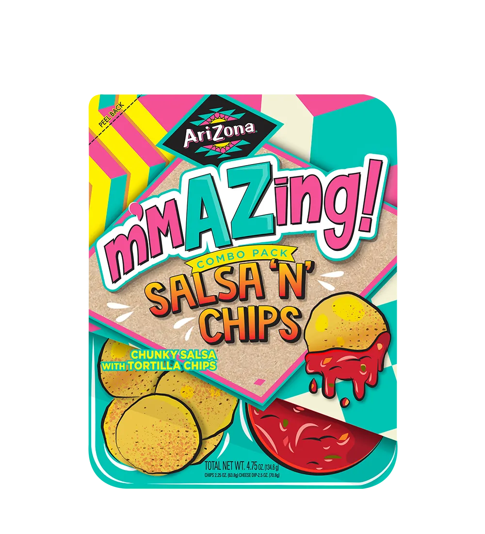 Salsa 'n' Chips 12 Pack of 4.75oz Trays