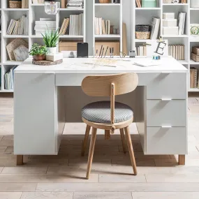 Simple Study Desk - White