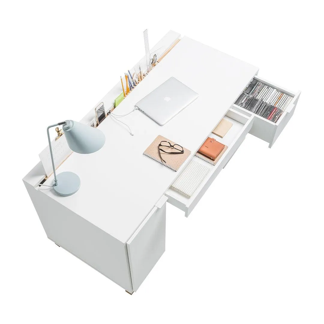 Simple Study Desk - White