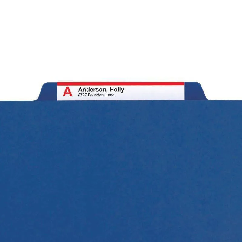 SMEAD PRESSBOARD CLASSIFICATION FILE FOLDER WITH SAFE SHIELD DIVIDER 2" DARK BLUE