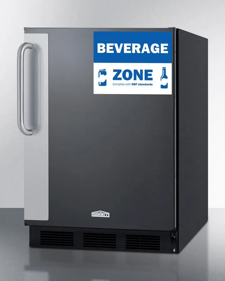 Summit FF6BK7BZADA 24" Wide All-refrigerator, ADA Height