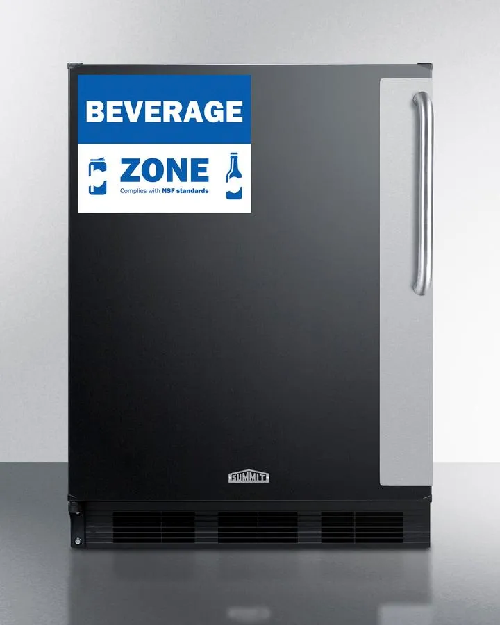 Summit FF6BK7BZADALHD 24" Wide All-refrigerator, ADA Height