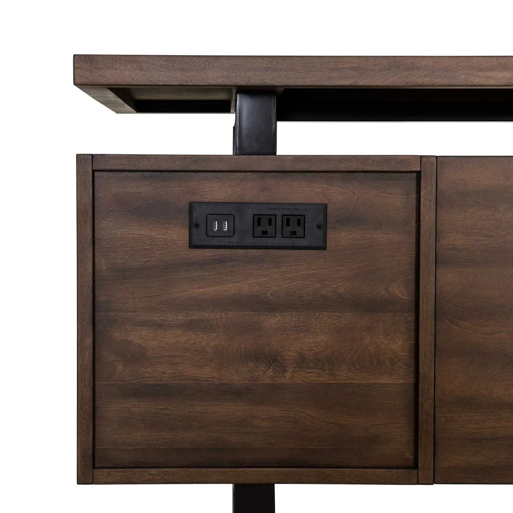 SUNJOY 60’’ Milano Floating Pedestal Desk with Four Drawers