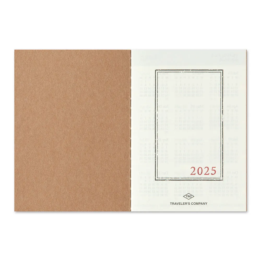 Traveler's Company 2025 - Monthly Diary Refill (Passport)