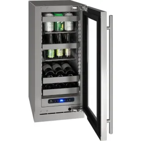 U-Line UHBV515SG51A Hbv515 15" Beverage Center With Stainless Frame Finish and Left-hand Hinge Door Swing and Lock (115 V/60 Hz)