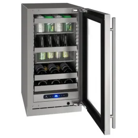 U-Line UHBV518SG51A Hbv518 18" Beverage Center With Stainless Frame Finish and Left-hand Hinge Door Swing and Lock (115 V/60 Hz)