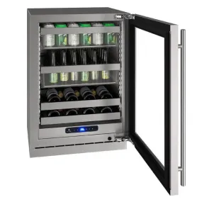 U-Line UHBV524SG41A Hbv524 24" Beverage Center With Stainless Frame Finish and Right-hand Hinge Door Swing and Lock (115 V/60 Hz)