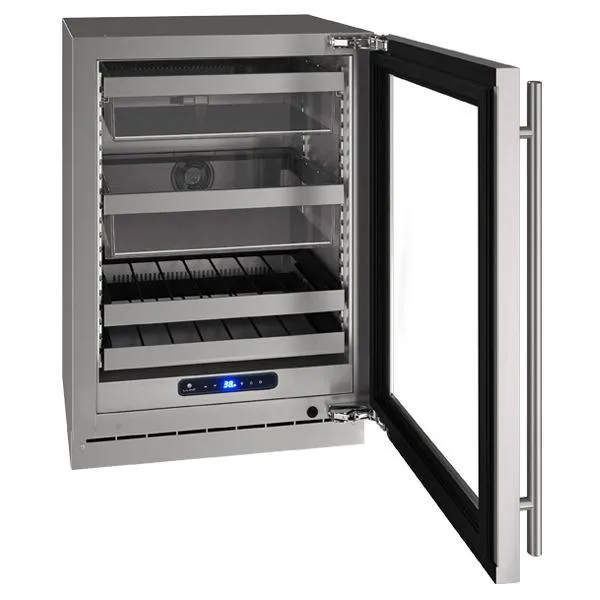 U-Line UHBV524SG51A Hbv524 24" Beverage Center With Stainless Frame Finish and Left-hand Hinge Door Swing and Lock (115 V/60 Hz)