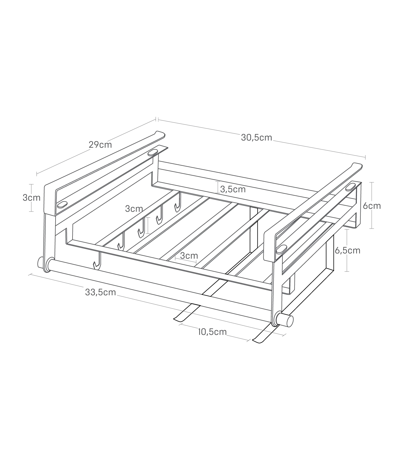 Under-Shelf Multi-Use Rack