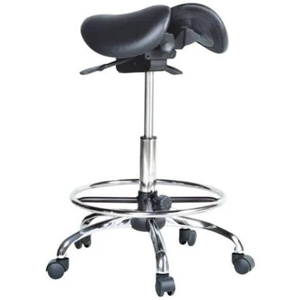 USA Patented Twin Adjustable Saddle Stool with FootRing by Kanewell