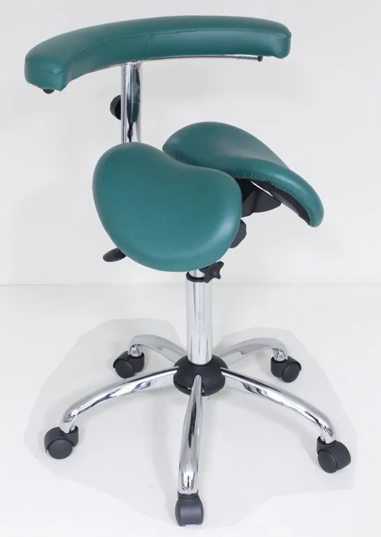 USA Patented Twin Tiltable Saddle Stool with Adjustable Seat Width and Center Gap