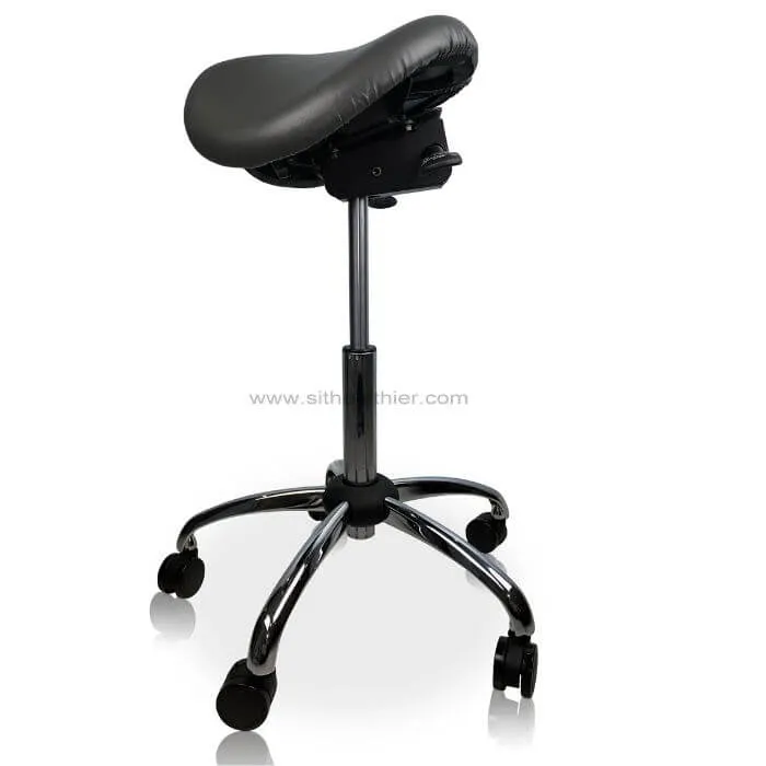 USA Patented Twin Tiltable Saddle Stool with Adjustable Seat Width and Center Gap