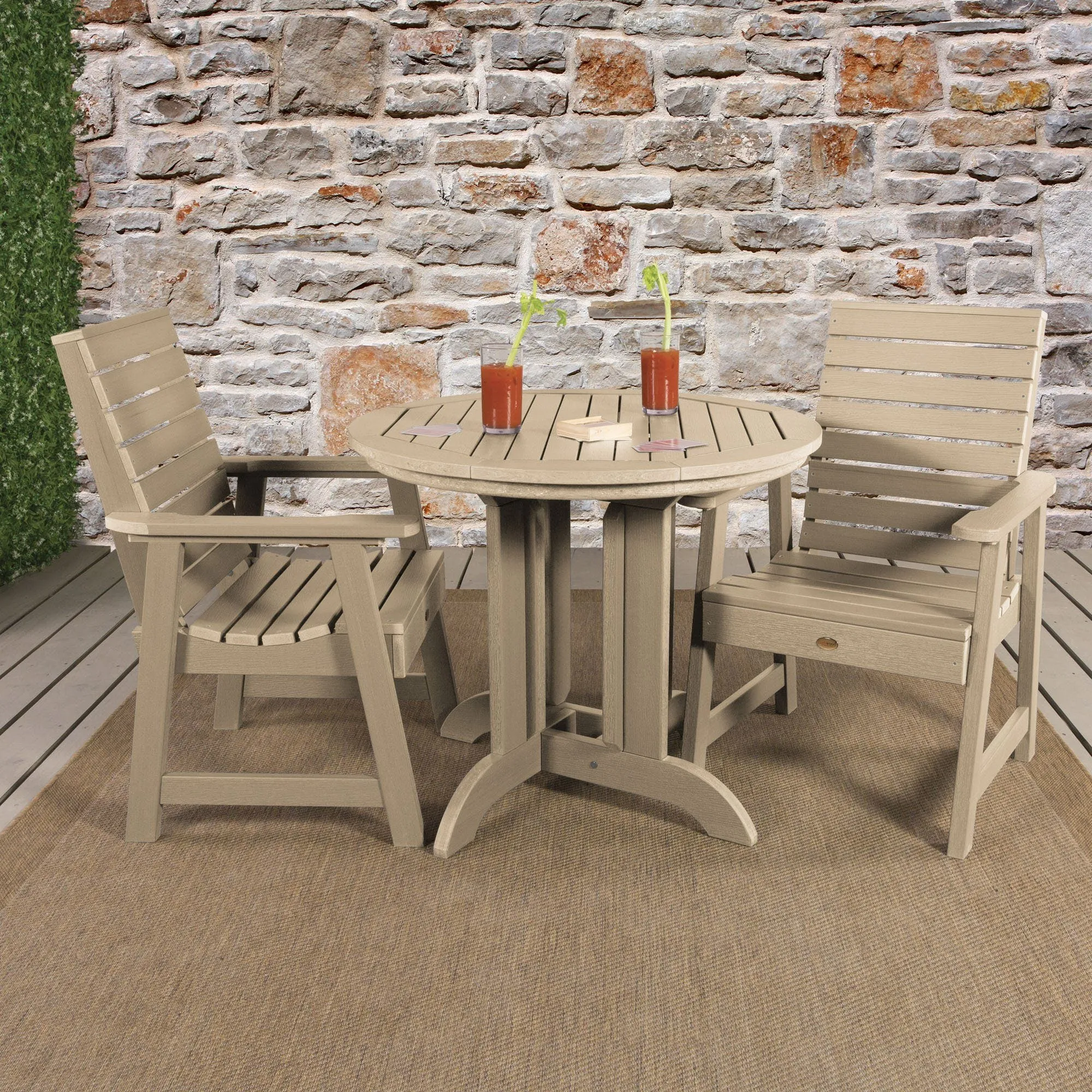 Weatherly 3pc 36in Round Dining Set - Dining Height