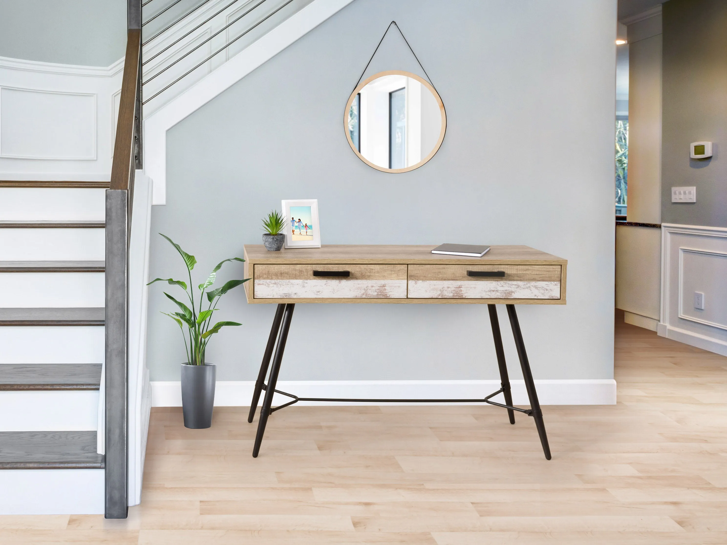 White and Wood Desk