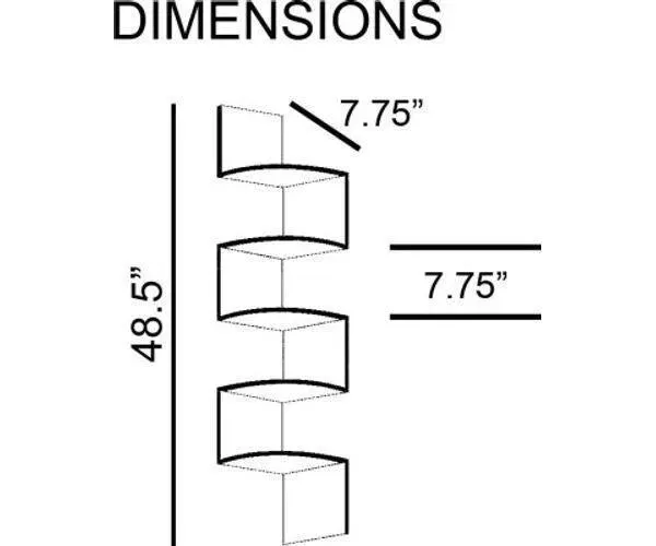Wooden Fancy Zigzag Wall Mount Floating Corner Wall Shelf