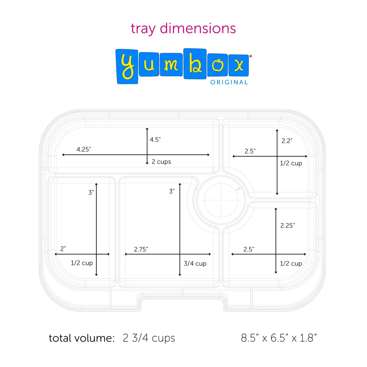 Yumbox Original Avocado Green California Kids 6 Compartment Lunch Box