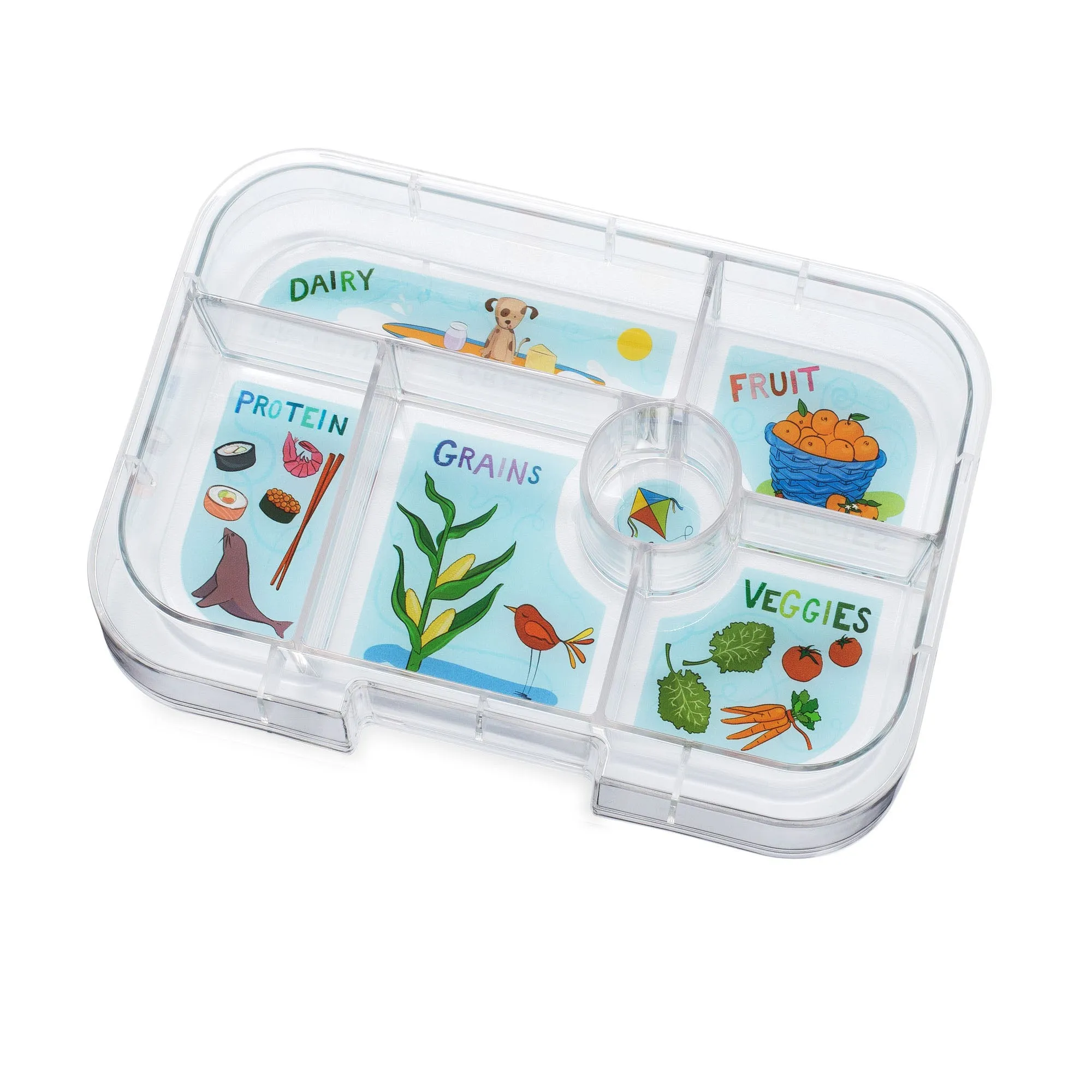 Yumbox Original Blue Fish California Kids 6 Compartment Lunch Box