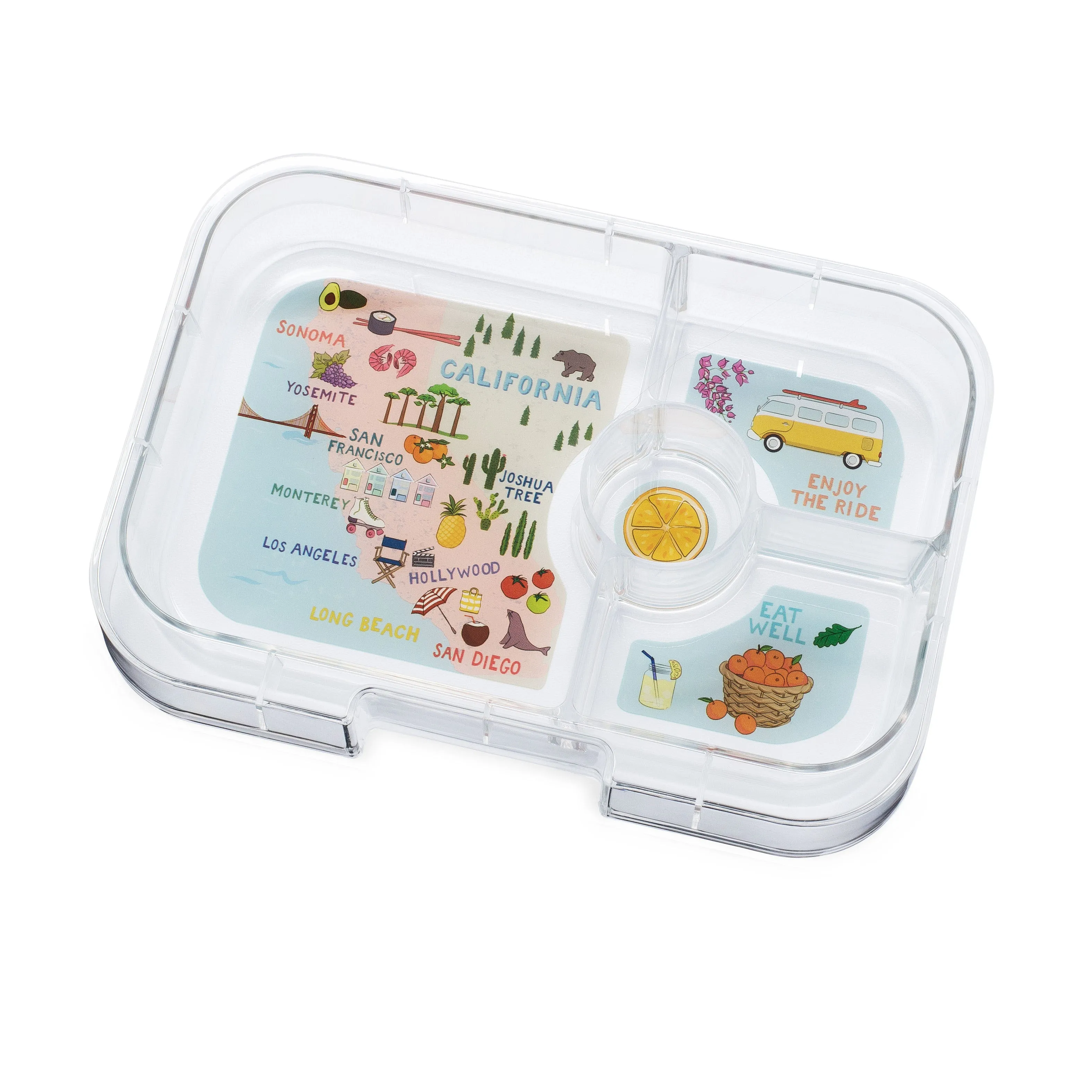 Yumbox Panino Surf Green Vintage California 4 Compartment Lunch Box